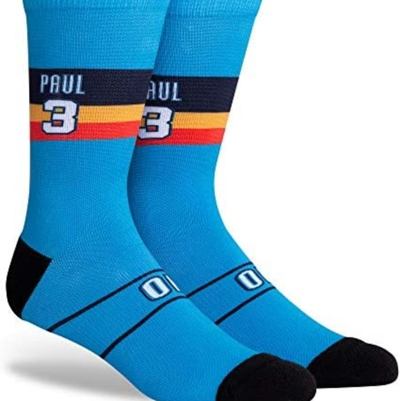 NBA OKC Chris Paul Unisex Hi Wire Crew Socks Sz Large - Picture 1 of 4